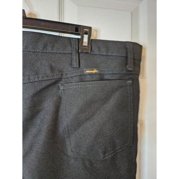Vintage Wrangler 40 x 30 Polyester Black Designer Rodeo Cowboy Pants 828K - Picture 6 of 8